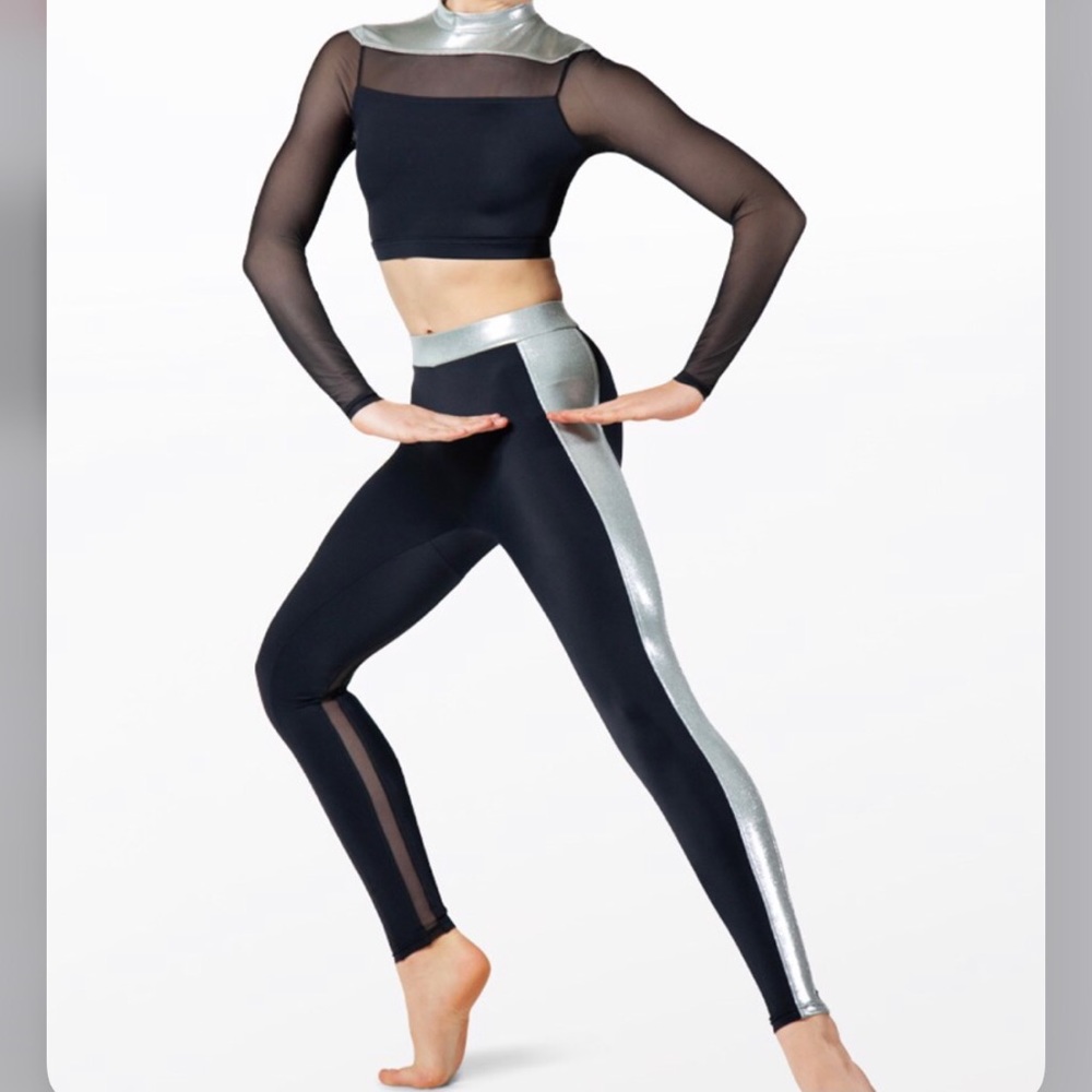 AS Weissman 2 piece Black/Silver Dance Costume
